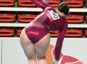 handsome gymnast young woman which is..